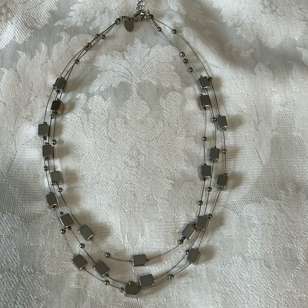 Lia Sophia “Mainstream” Silvertoned Necklace